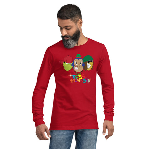 Tres Monkeys Long Sleeve Tee